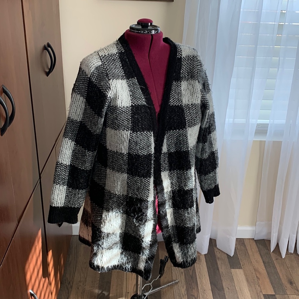 Torrid Long Plaid Button up Sweater